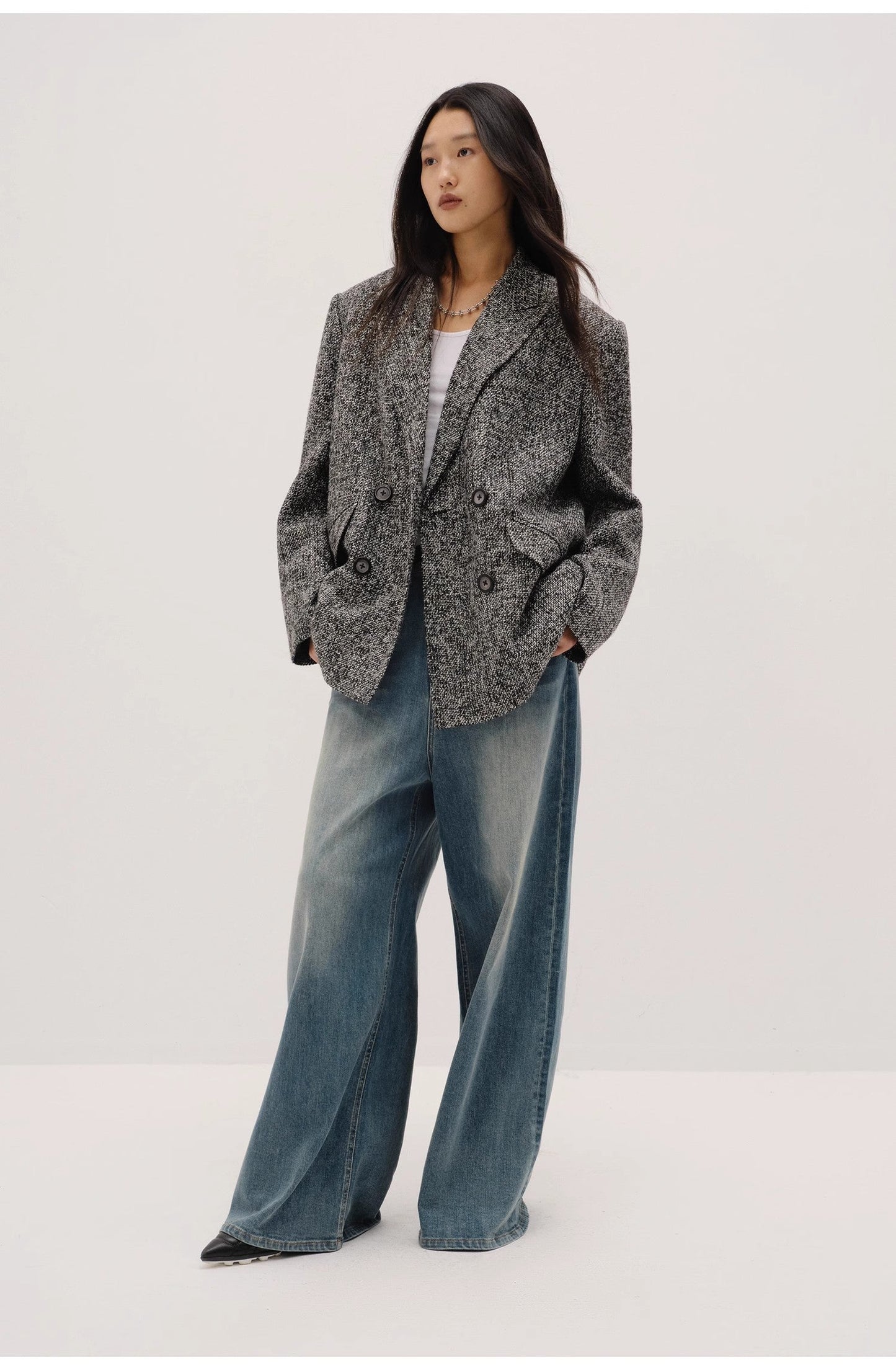 ""Long Night Meteor" Limited Edition Italian Chanel Style Tweed Suit Jacket
