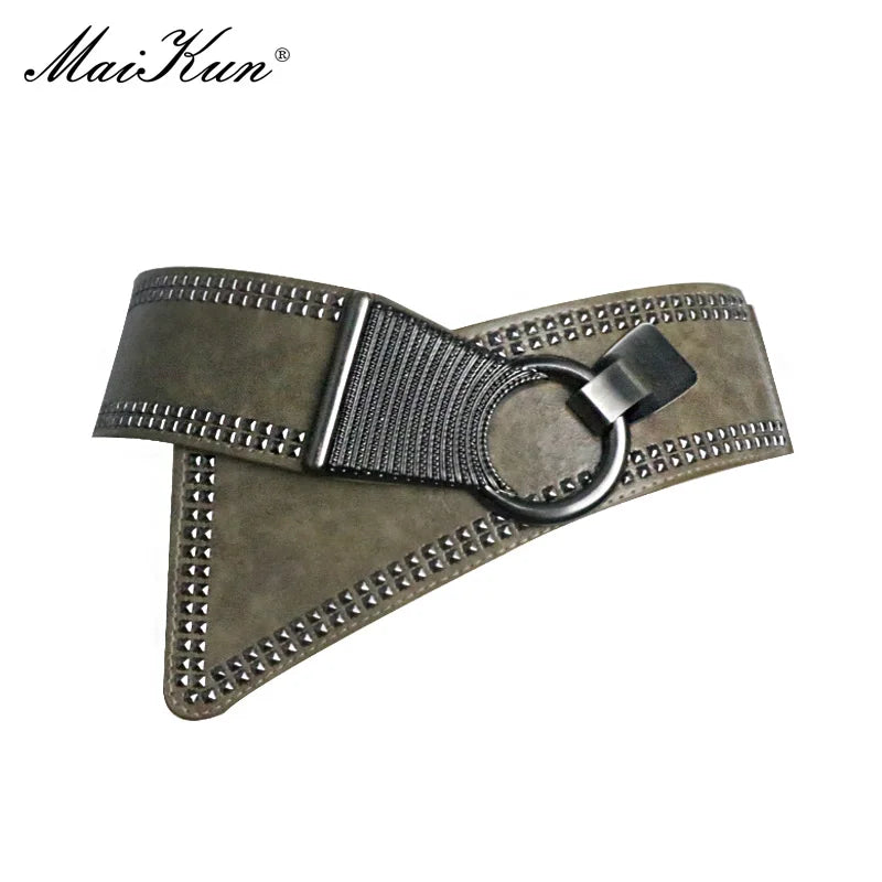 Maikun Punk Rock Wide Elastic Waist Belt