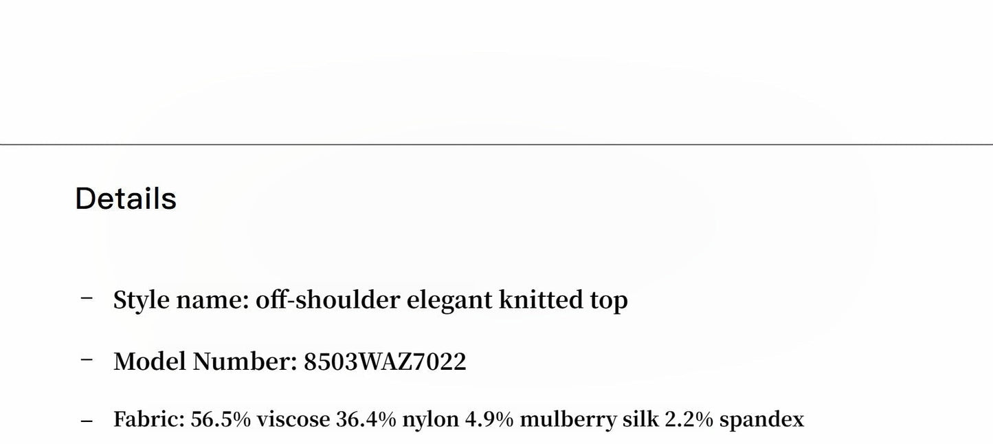 Mulberry Silk Blended One-Shoulder Strapless Elegant Knitted Summer Top