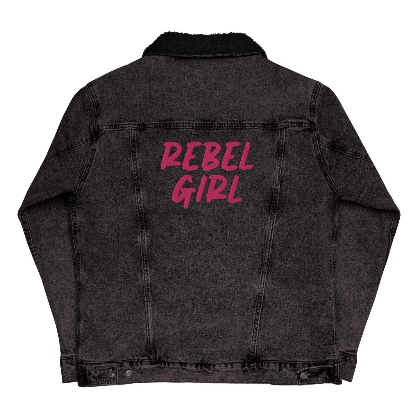 REBEL GIRL Unisex Denim Sherpa Jacket