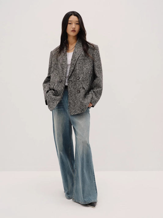 ""Long Night Meteor" Limited Edition Italian Chanel Style Tweed Suit Jacket