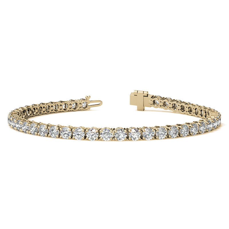 6.50 CTTW Lab-Grown Diamond Tennis Bracelet in 14K White or Yellow Gold (G/VS) – AGI Certified
