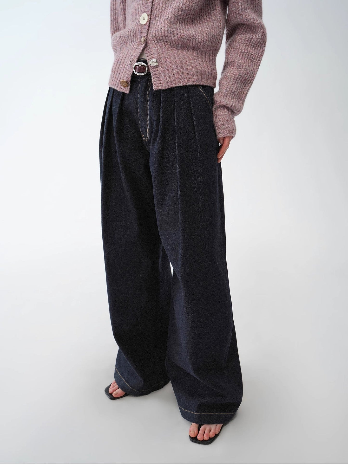 Vintage Handmade Lycra Stretch Jeans Wide Leg Loose