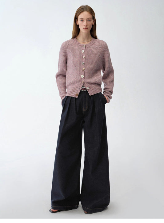 Vintage Handmade Lycra Stretch Jeans Wide Leg Loose