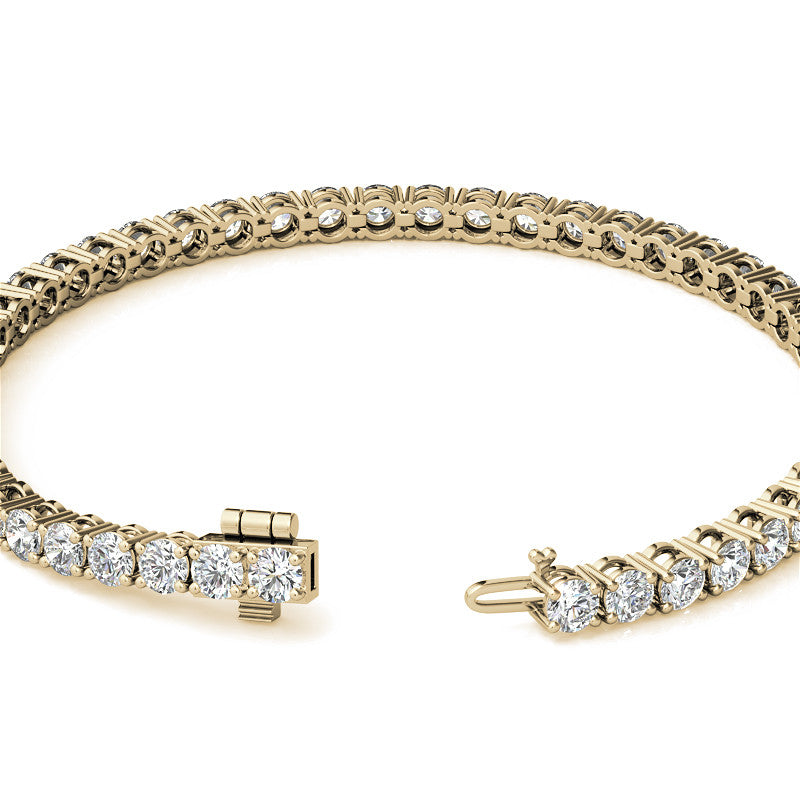 6.50 CTTW Lab-Grown Diamond Tennis Bracelet in 14K White or Yellow Gold (G/VS) – AGI Certified