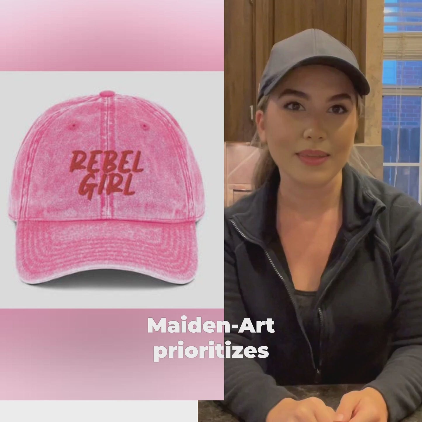 Vintage REBEL GIRL Cotton Twill Cap