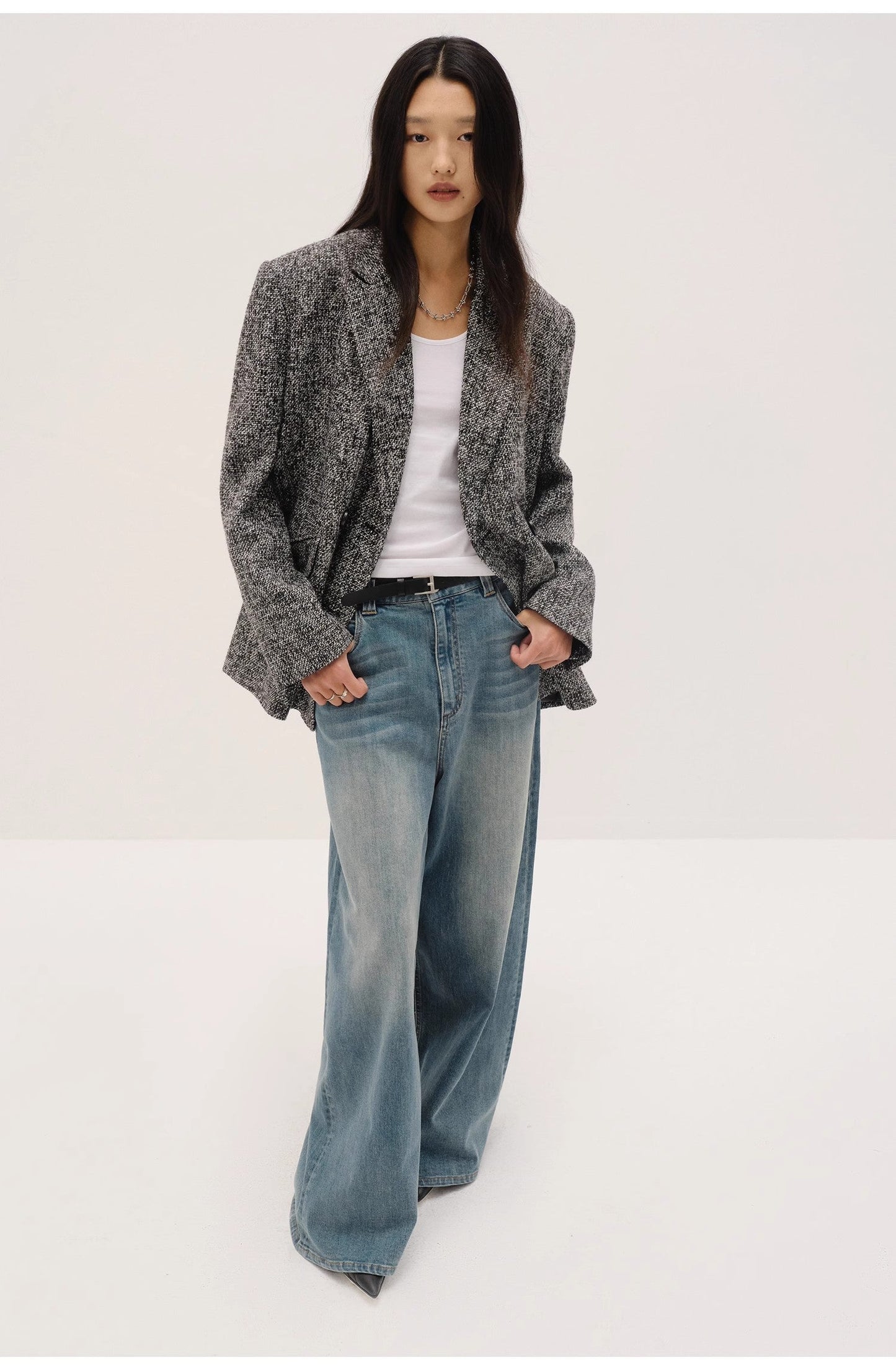 ""Long Night Meteor" Limited Edition Italian Chanel Style Tweed Suit Jacket