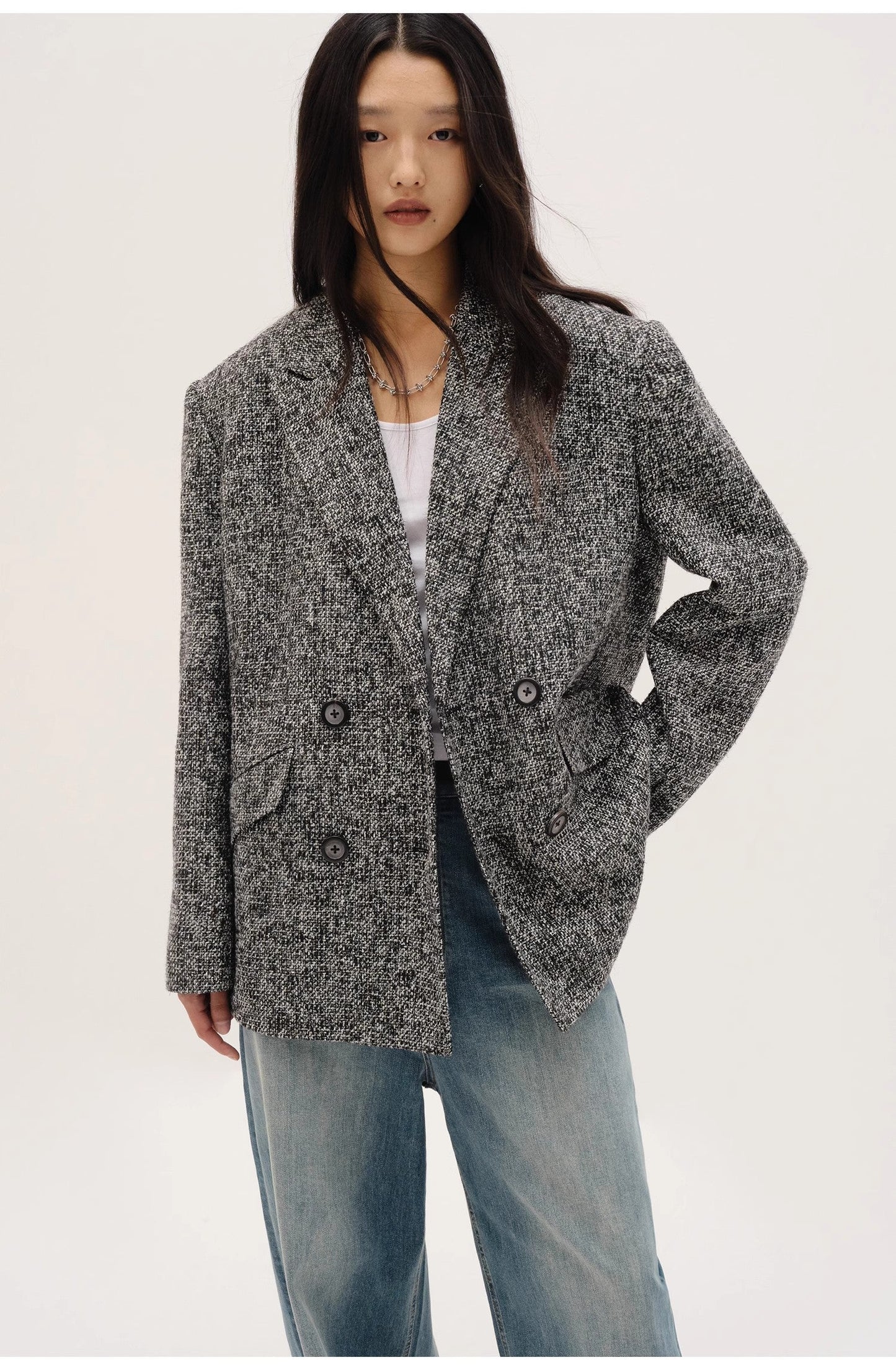 ""Long Night Meteor" Limited Edition Italian Chanel Style Tweed Suit Jacket