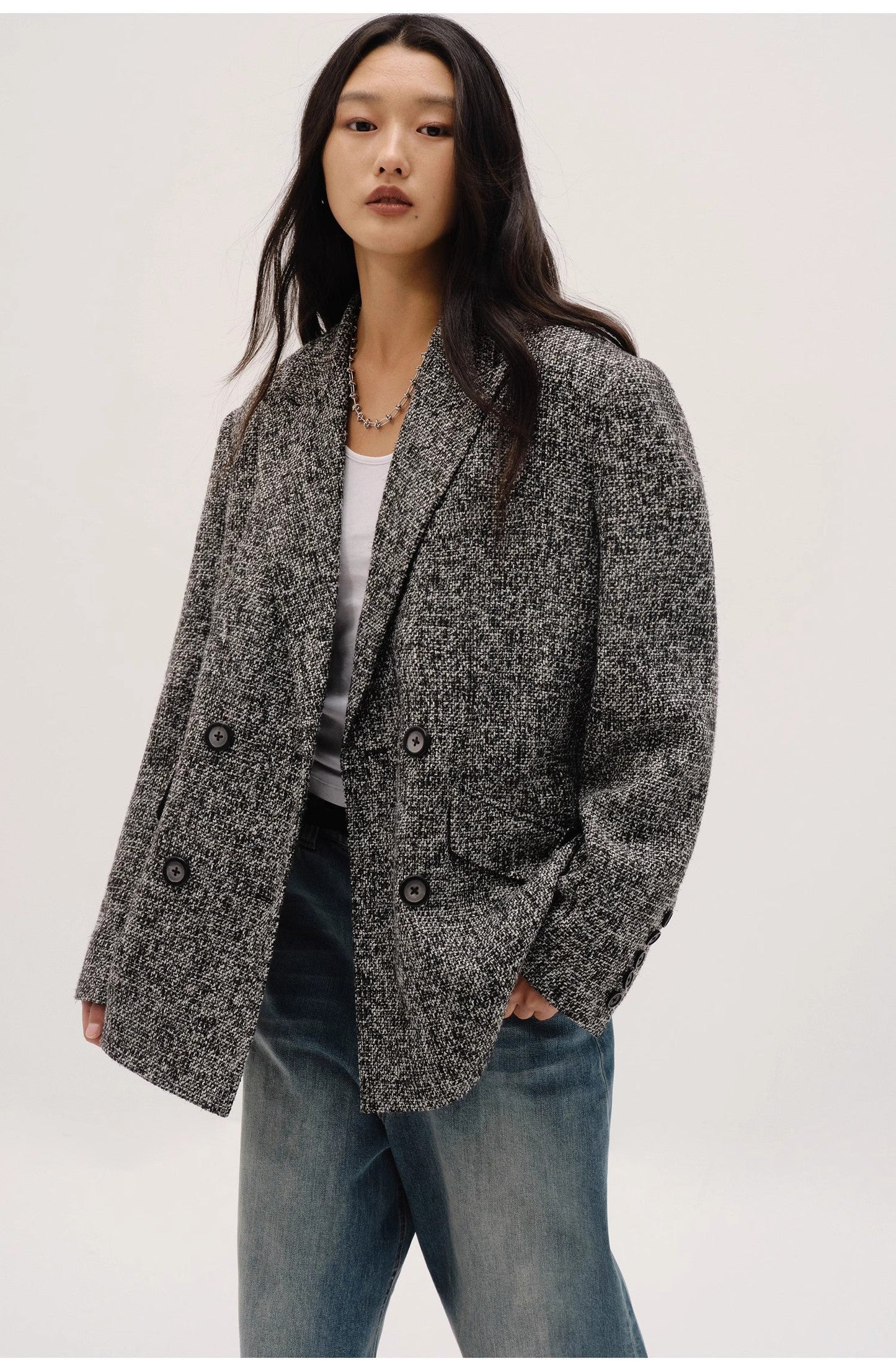 ""Long Night Meteor" Limited Edition Italian Chanel Style Tweed Suit Jacket