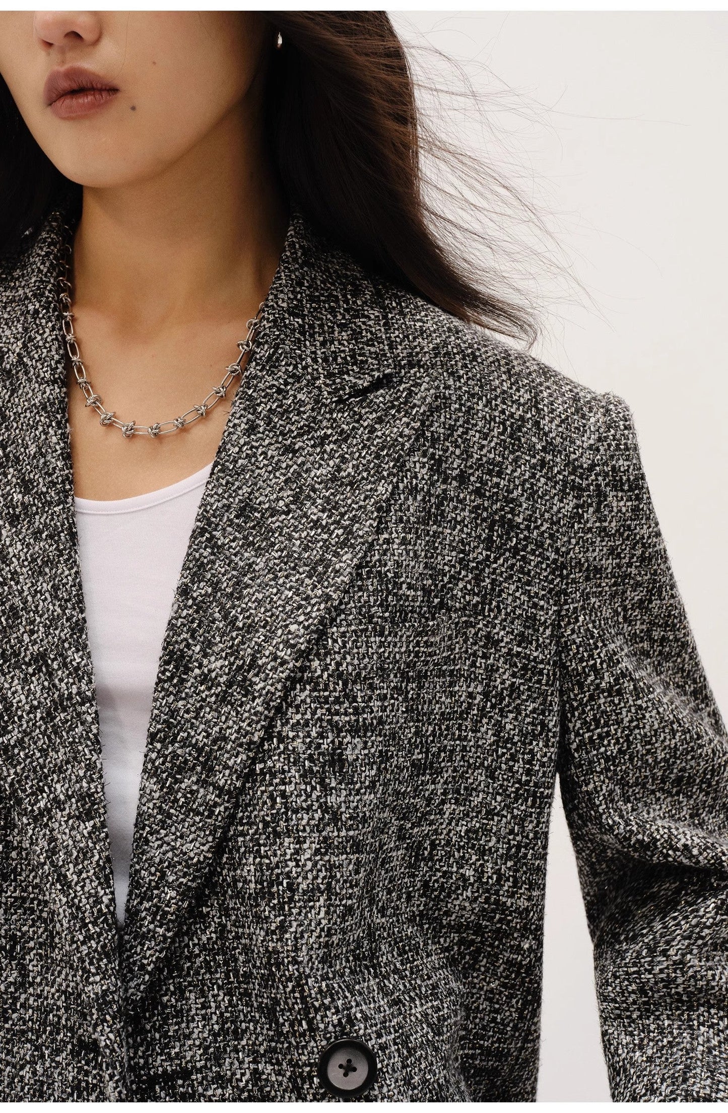 ""Long Night Meteor" Limited Edition Italian Chanel Style Tweed Suit Jacket