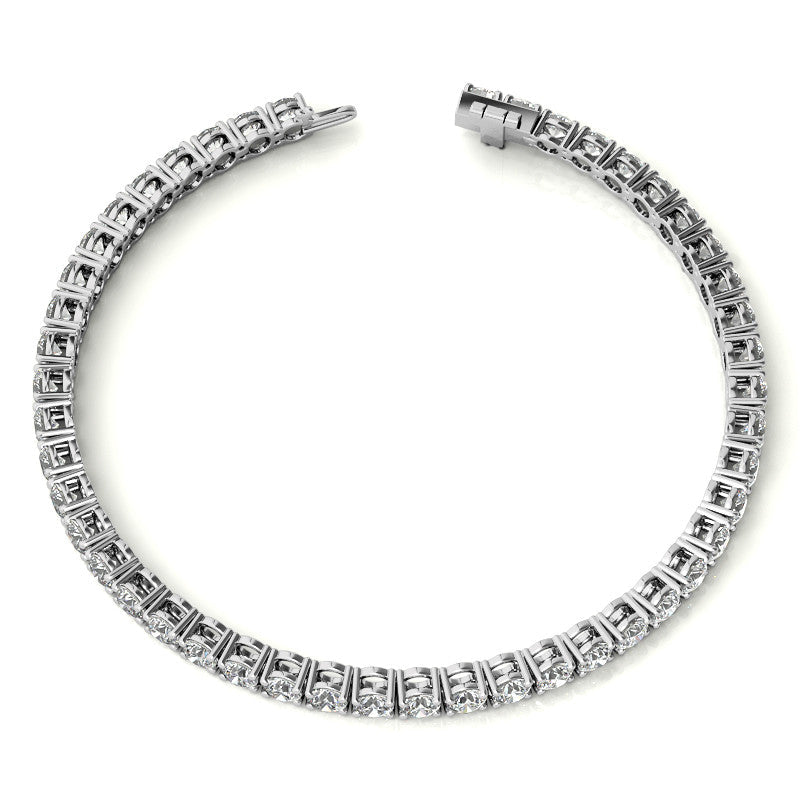 6.50 CTTW Lab-Grown Diamond Tennis Bracelet in 14K White or Yellow Gold (G/VS) – AGI Certified