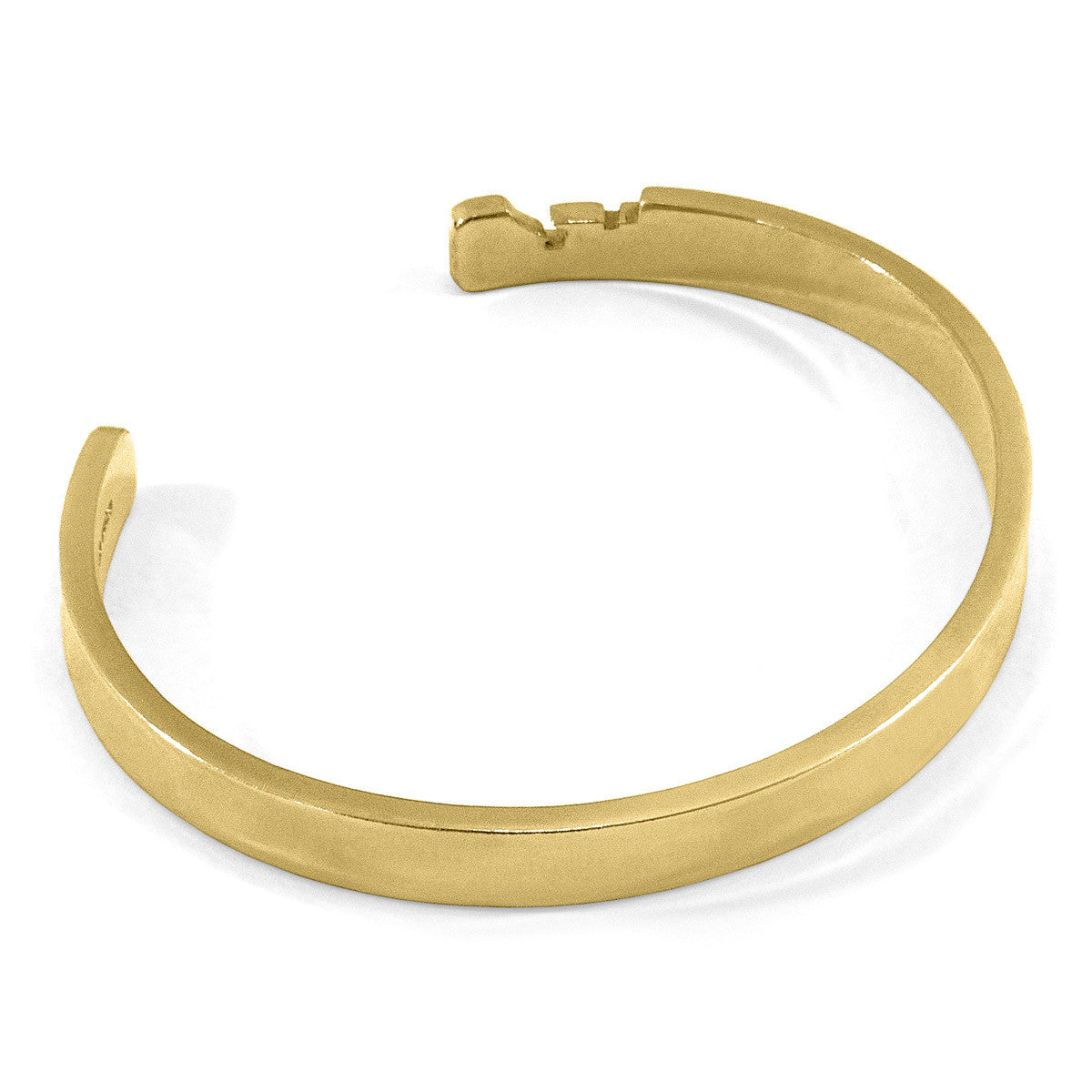 Axton Anchor Cutout Wayfarer Bangle – Solid 9ct Yellow Gold (Handcrafted in Great Britain)