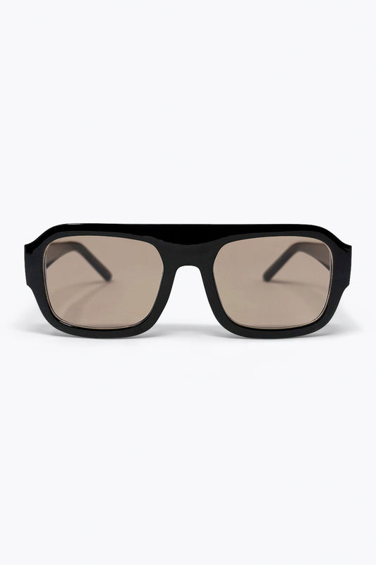 Black Oversized Square Frame Sunglasses