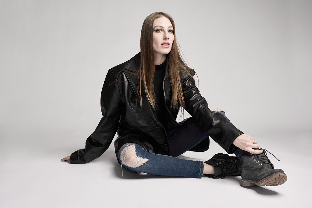Women's Genuine Lambskin Leather Jacket with Removable Hoodie