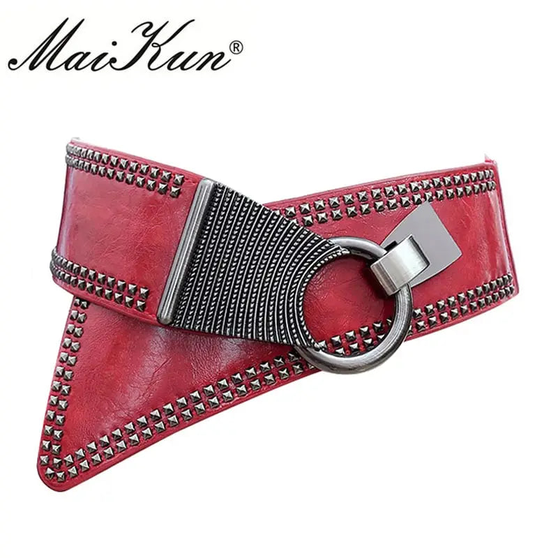 Maikun Punk Rock Wide Elastic Waist Belt