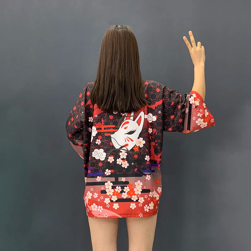 Harajuku Kawaii Shirt Japanese Streetwear Outfit Kimono