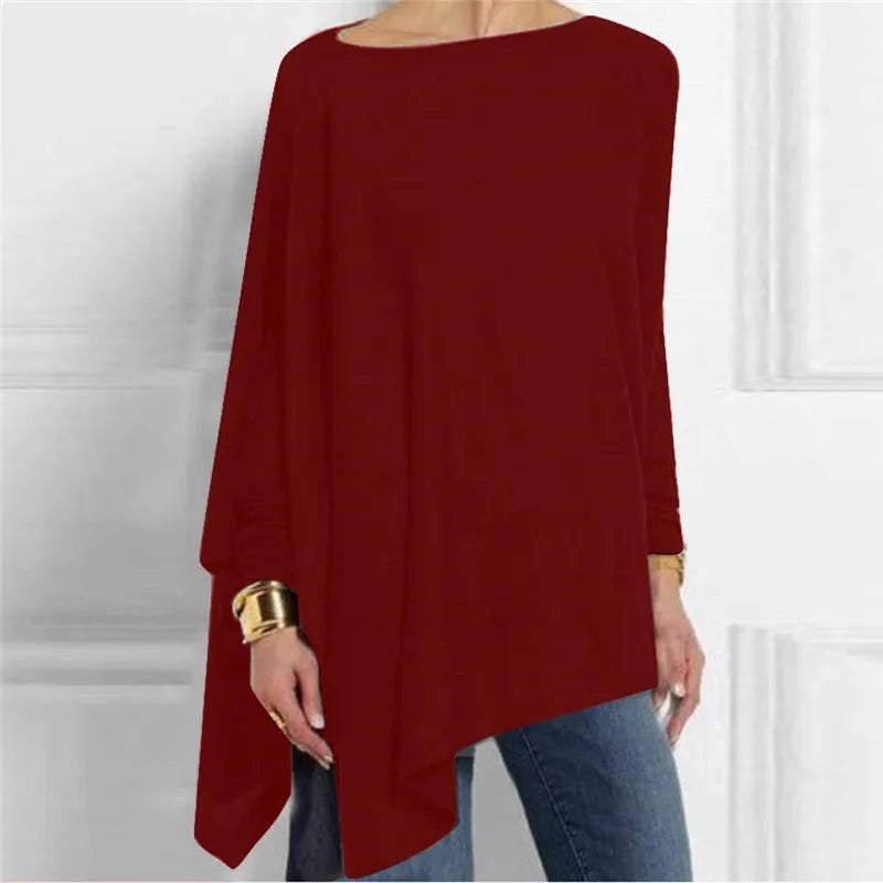 Cotton Women Blouses Shirt Solid Pullover