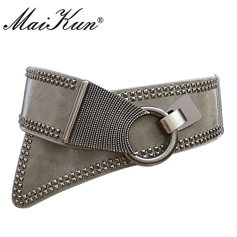 Maikun Punk Rock Wide Elastic Waist Belt
