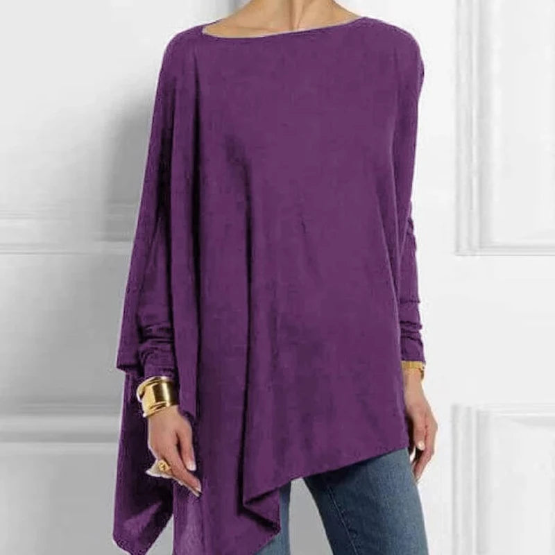 Cotton Women Blouses Shirt Solid Pullover