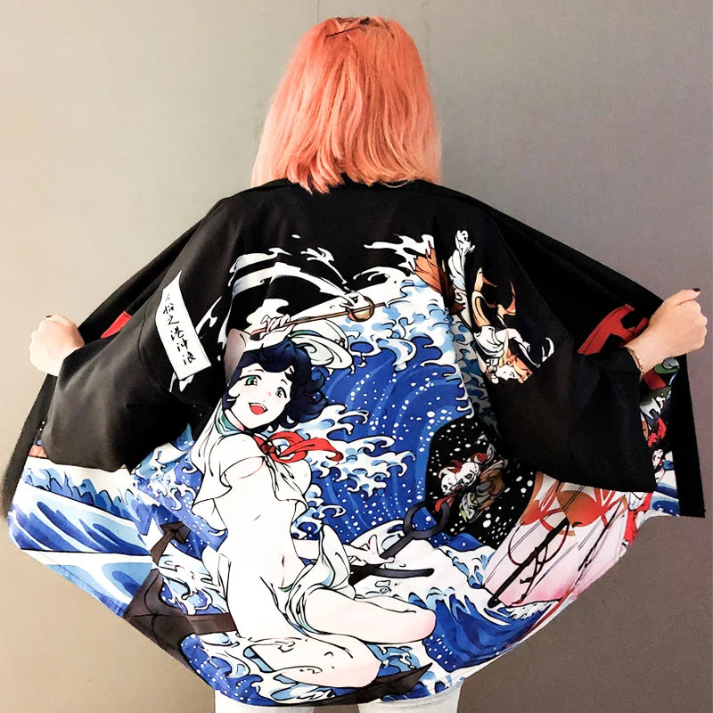 Harajuku Kawaii Shirt Japanese Streetwear Outfit Kimono