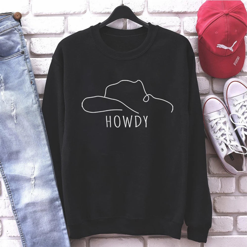 Howdy Hat Western Graphic Sweatshirt