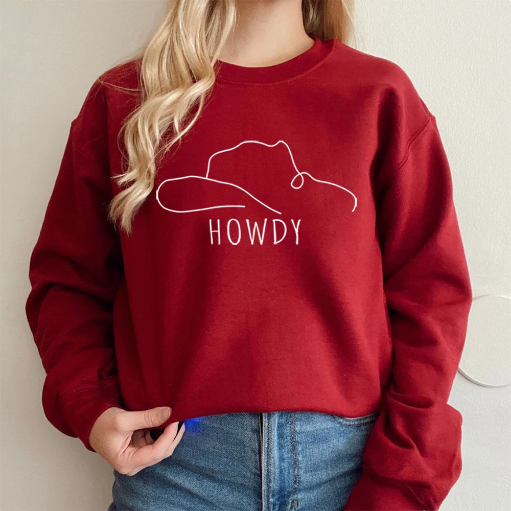 Howdy Hat Western Graphic Sweatshirt