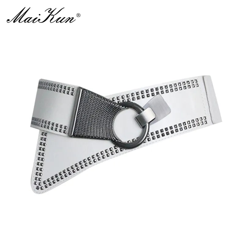Maikun Punk Rock Wide Elastic Waist Belt