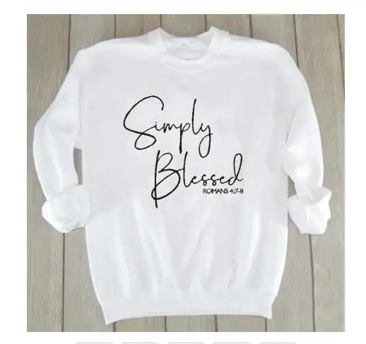 Women's Letter Graphic Cotton Pullover Sweatshirt