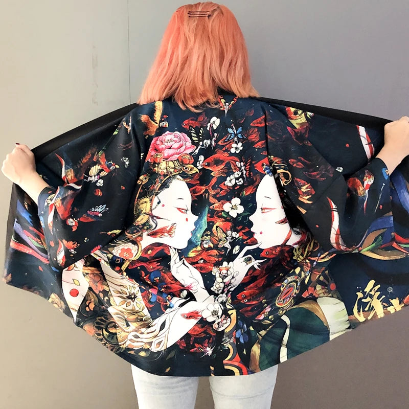 Harajuku Kawaii Shirt Japanese Streetwear Outfit Kimono