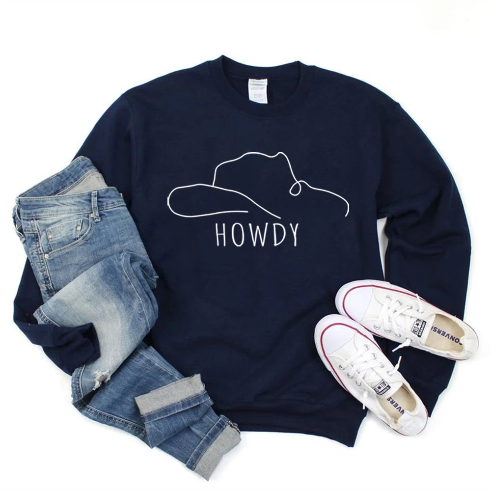 Howdy Hat Western Graphic Sweatshirt