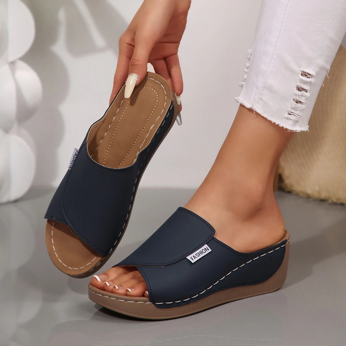 Women's Soft Platform Wedge Slippers
