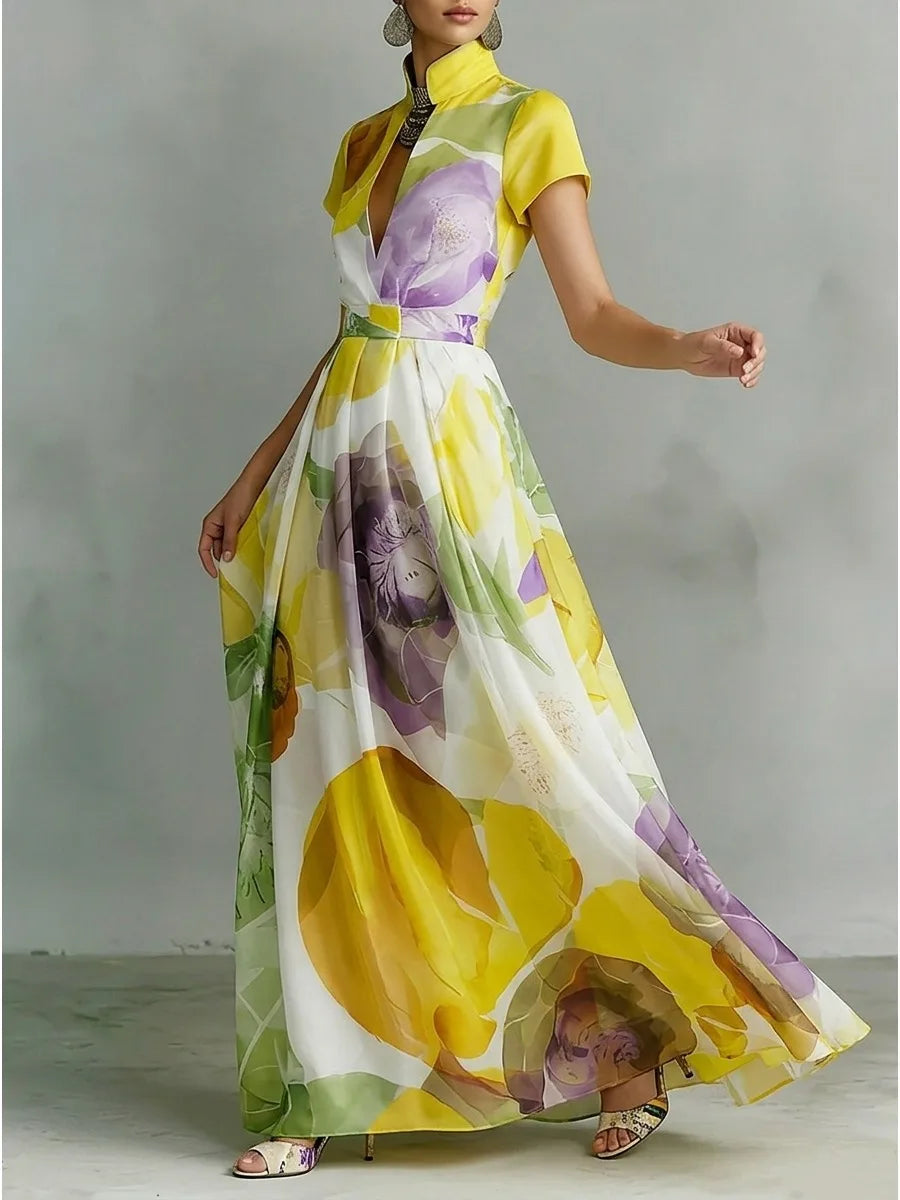 Freeacy Floral Maxi Dress