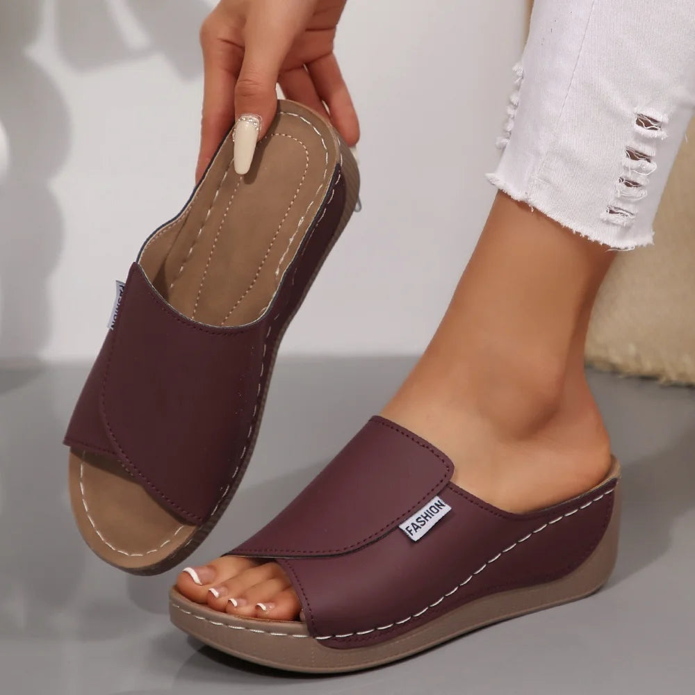 Women's Soft Platform Wedge Slippers