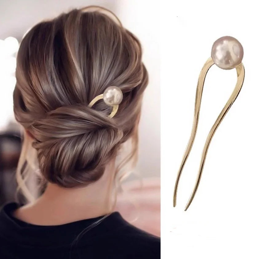 Pearl U-Shaped Hair Stick