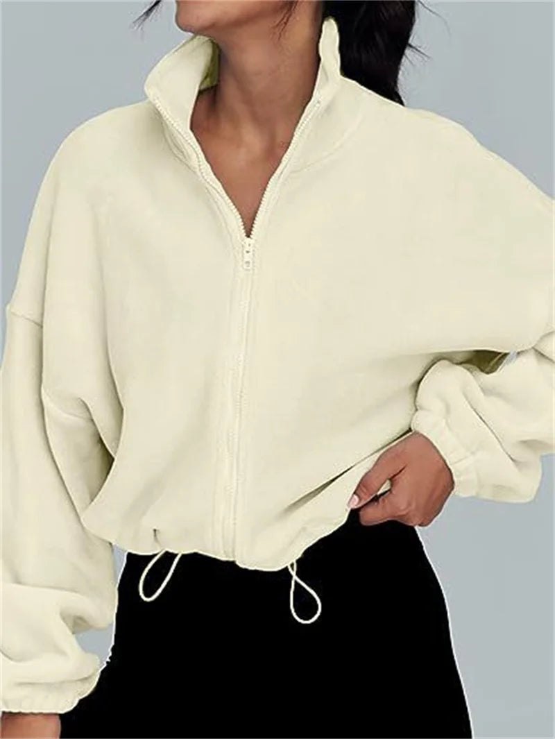 Women's Stand-Collar Zip Sweatshirt