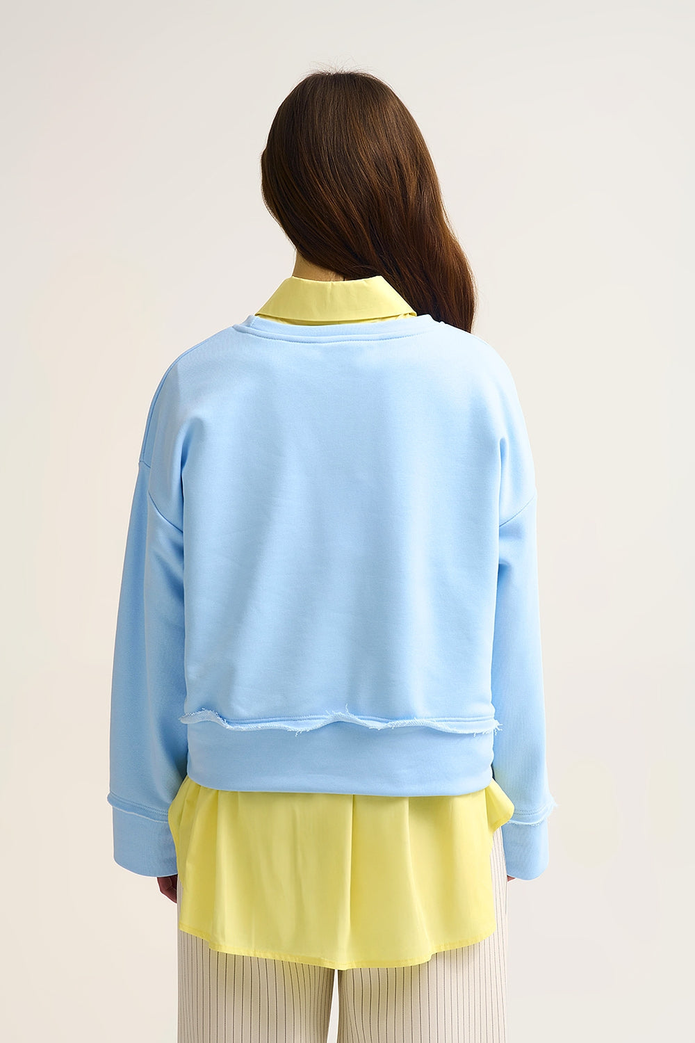 Saint Tropez 3D Embroidered Sweatshirt – Baby Blue