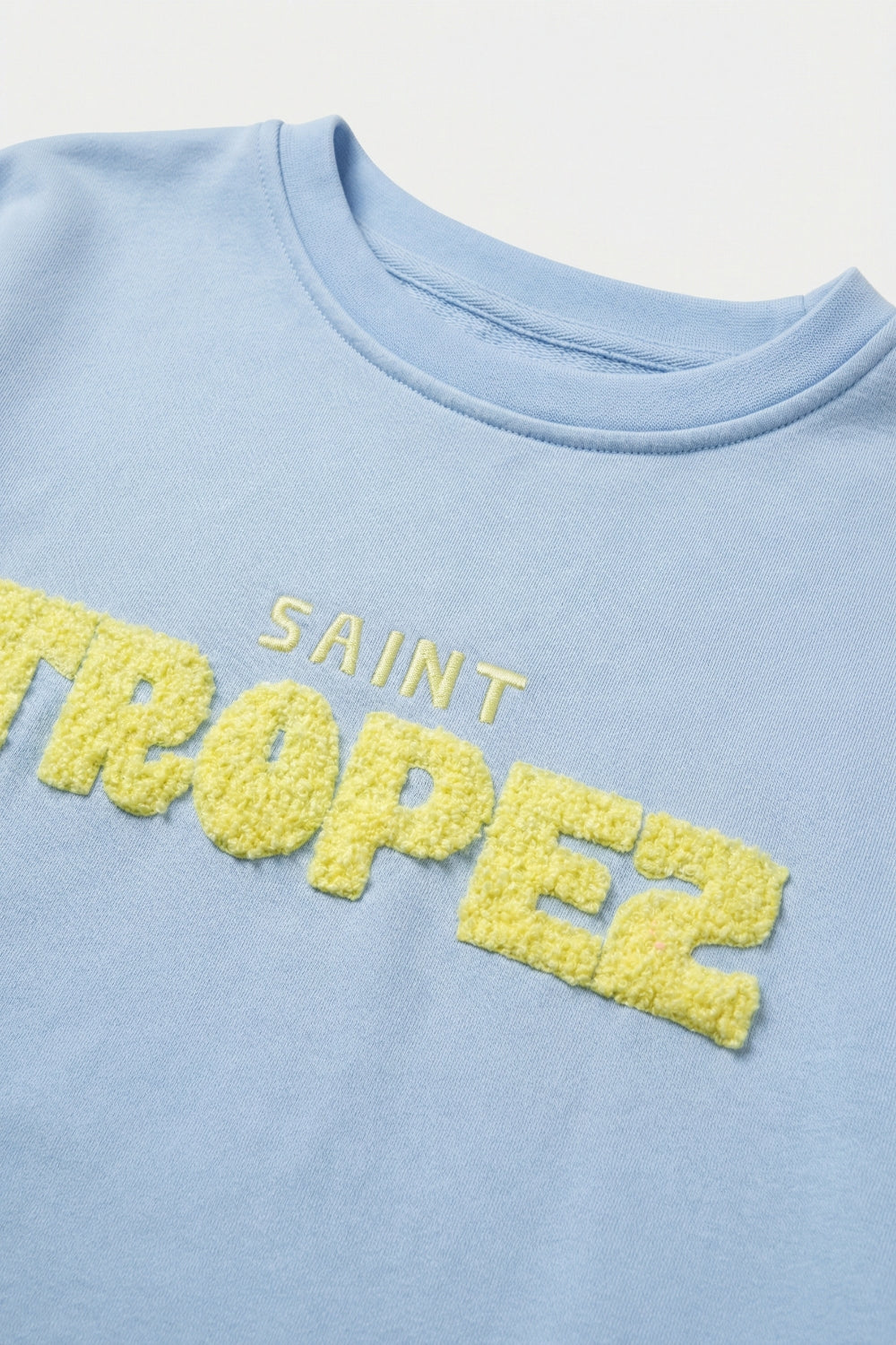 Saint Tropez 3D Embroidered Sweatshirt – Baby Blue