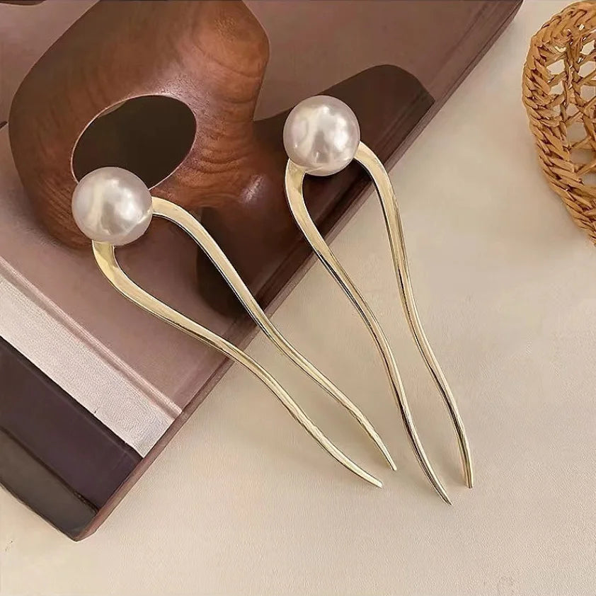 Pearl U-Shaped Hair Stick