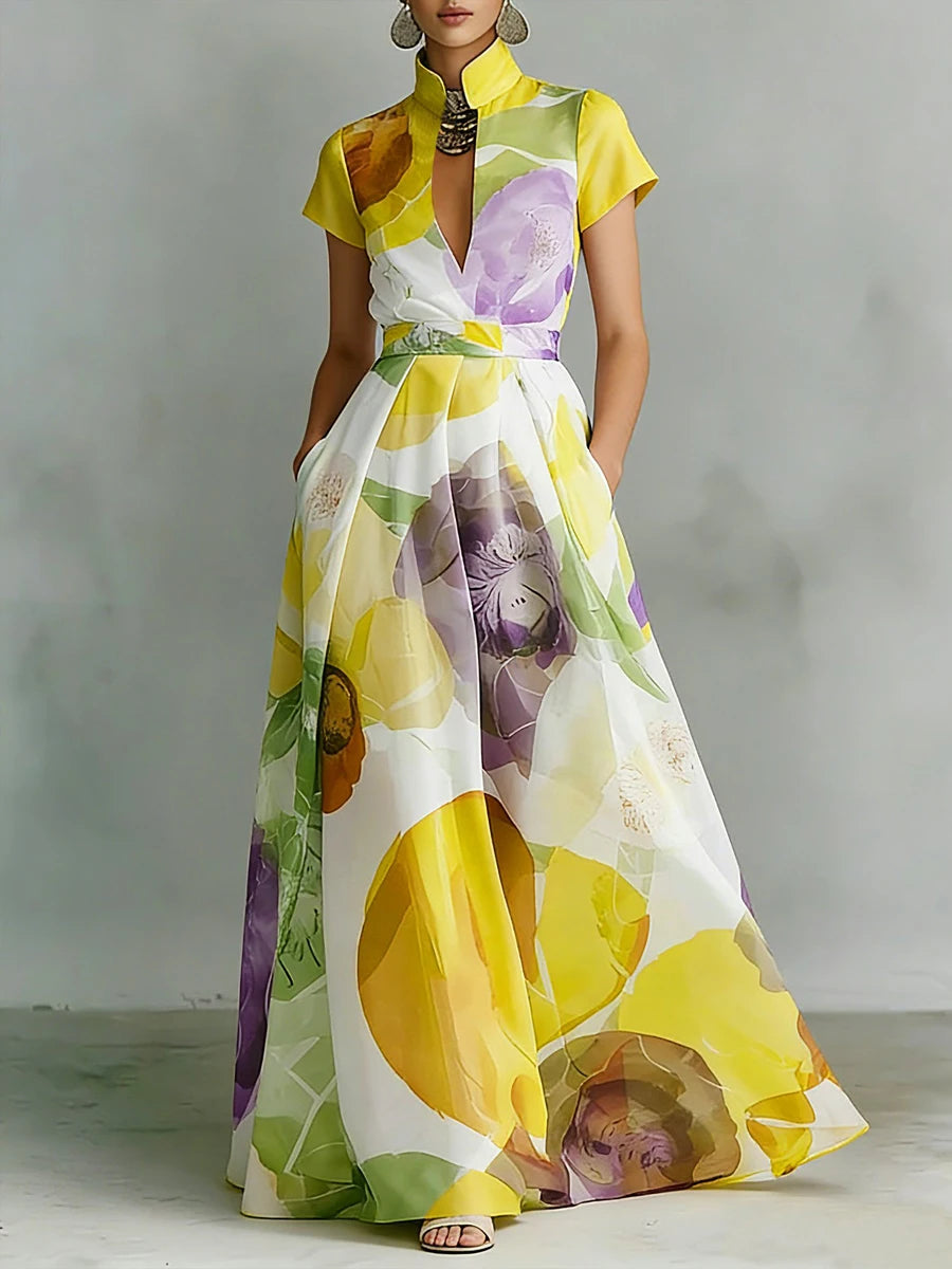 Freeacy Floral Maxi Dress