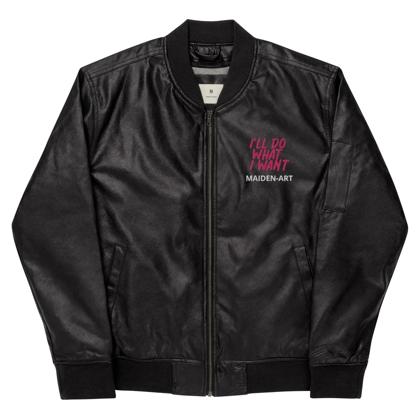 REBEL GIRL Leather-Look Bomber Jacket