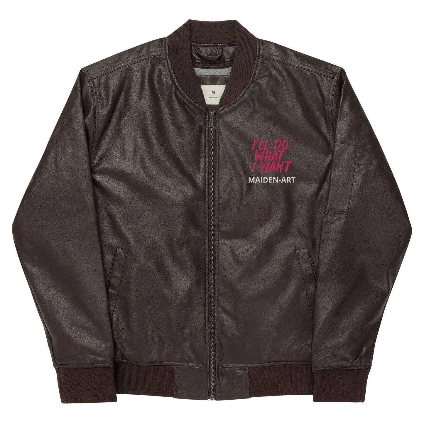 REBEL GIRL Leather-Look Bomber Jacket