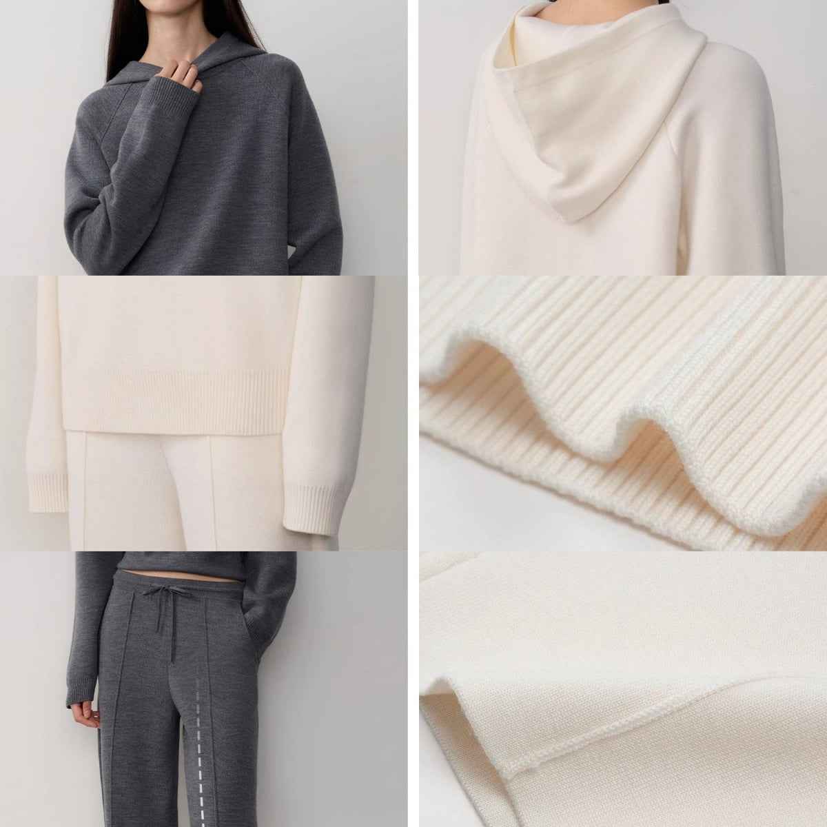Fireladyfur "Urban One" Merino Wool Hooded Knit Set