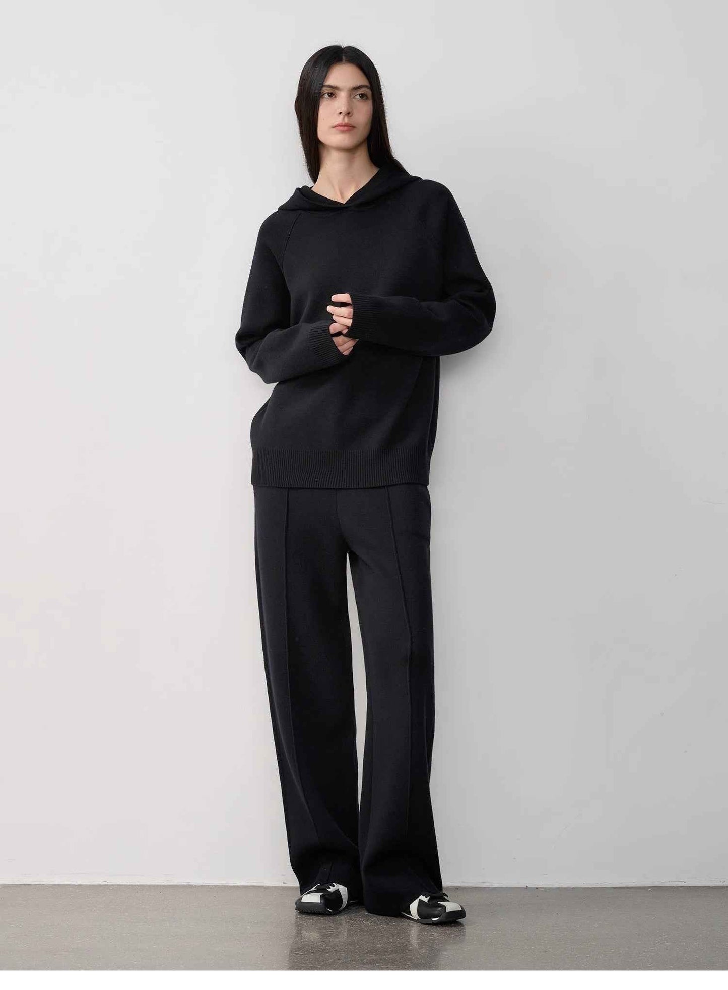Fireladyfur "Urban One" Merino Wool Hooded Knit Set