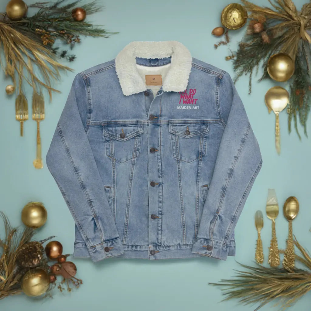 REBEL GIRL Unisex Denim Sherpa Jacket