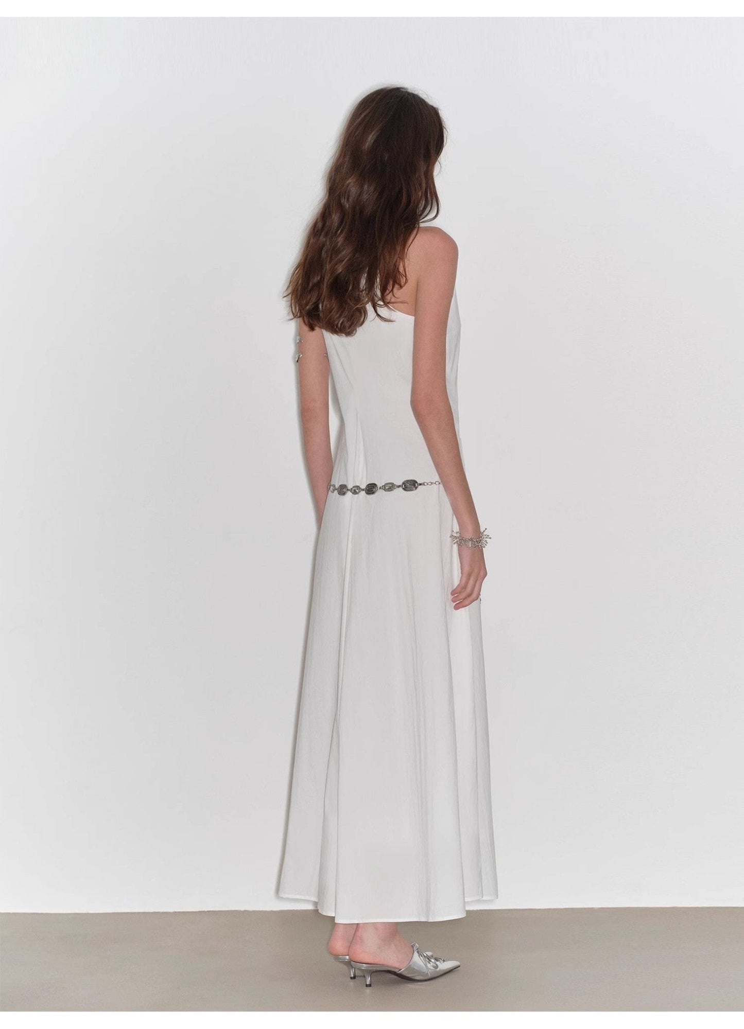 "Lake Bled" U-Neck A-Line Slim Fit Vest Dress