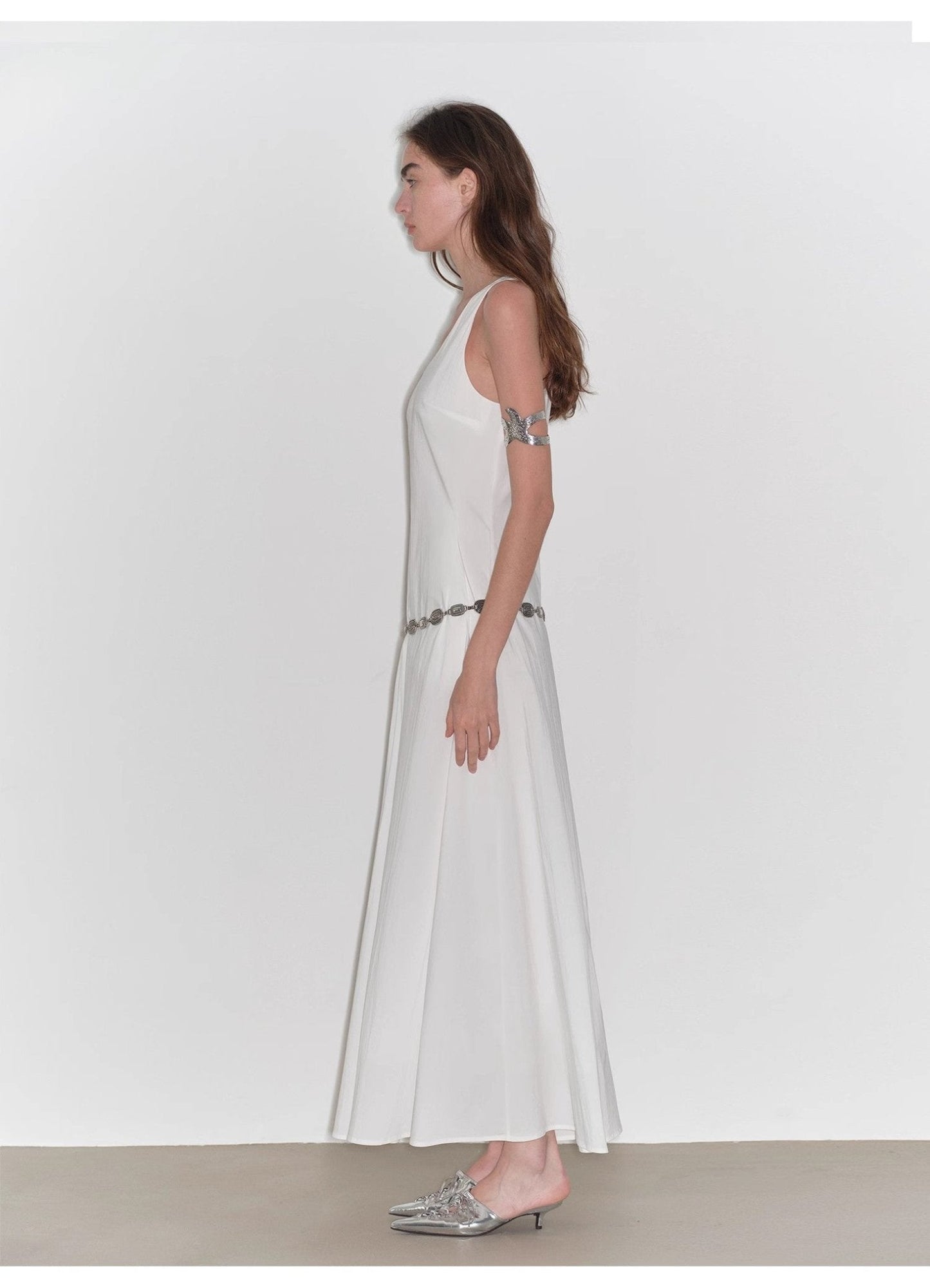 "Lake Bled" U-Neck A-Line Slim Fit Vest Dress