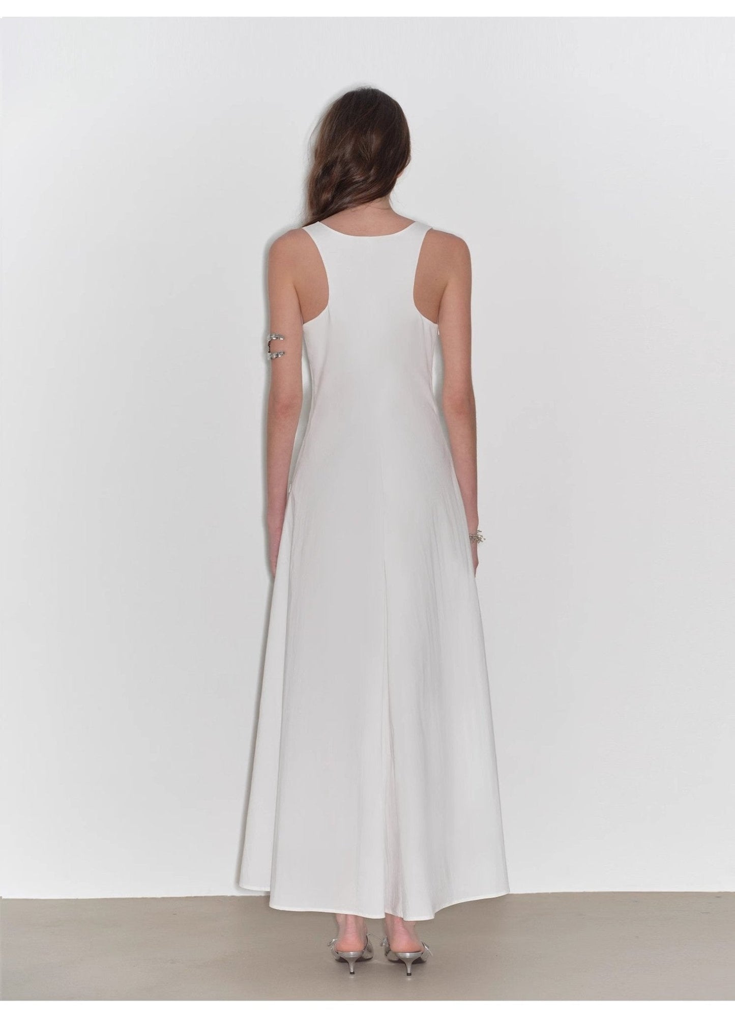 "Lake Bled" U-Neck A-Line Slim Fit Vest Dress