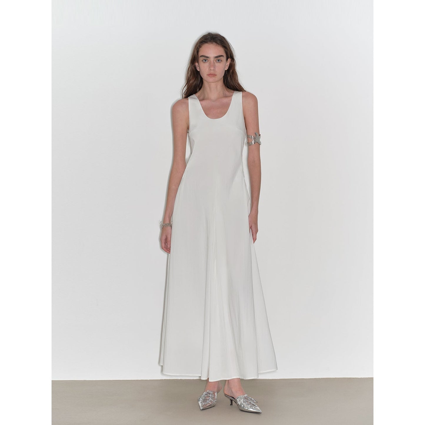 "Lake Bled" U-Neck A-Line Slim Fit Vest Dress