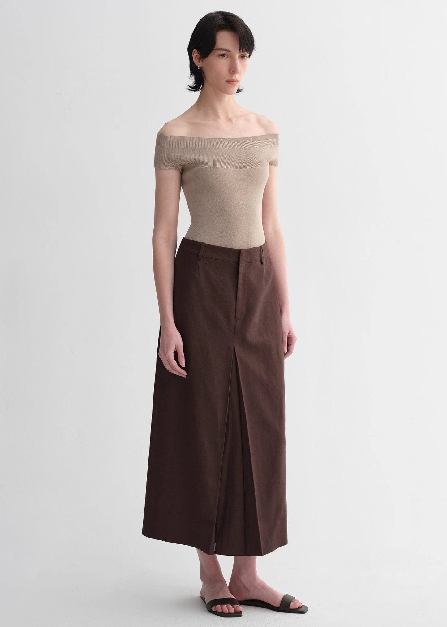 Mulberry Silk Blended One-Shoulder Strapless Elegant Knitted Summer Top