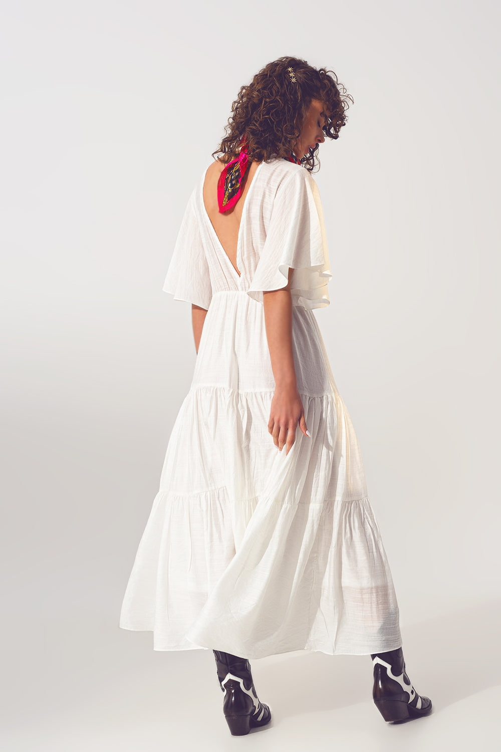 Boho Open-Back Maxi Dress